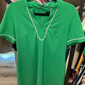 Green Dress with White Trim Tommy Hilfiger